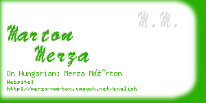 marton merza business card